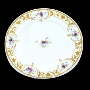 Antique Nippon Morimura Bros. Moriage Dessert Plate Hand Painted